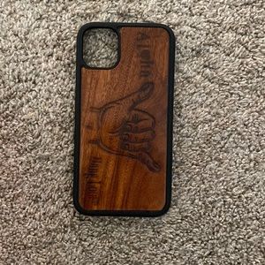 Bought from a hawaii boutique used with real bamboo and hand made for iPhone 11